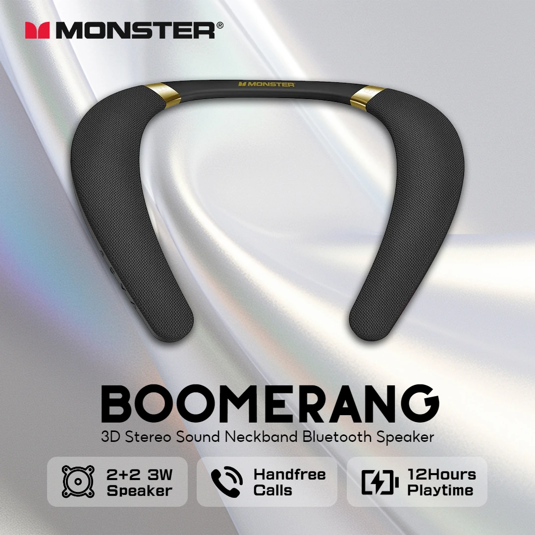 Bluetooth Speaker Waterproof - New Monster Boomerang Neck Band Bluetooth