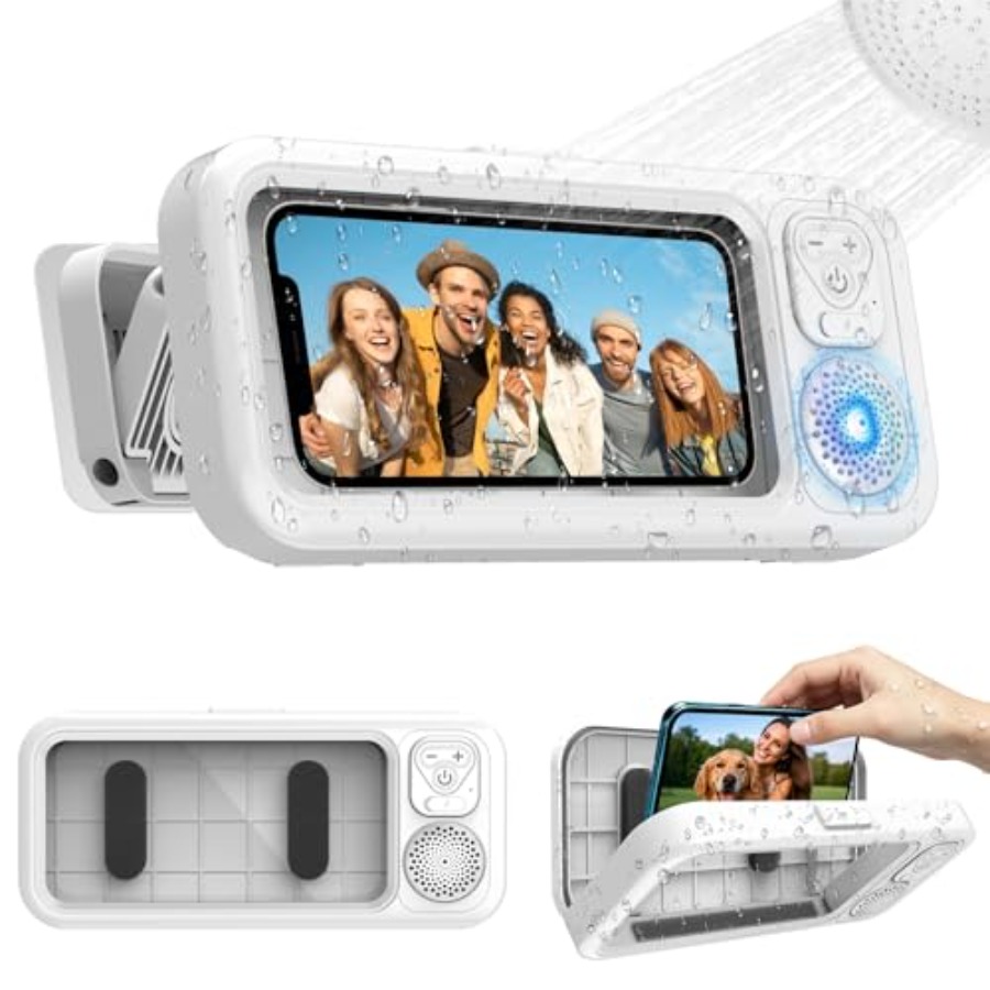 Bluetooth Speaker Waterproof - Shower Phone Holder Waterproof with Wireless