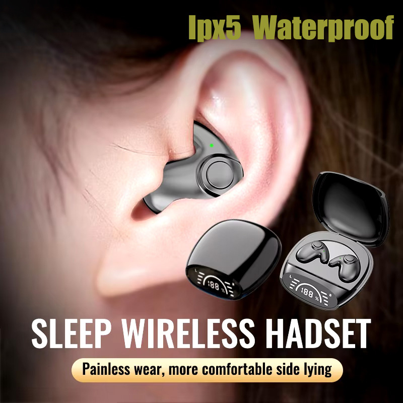 Bluetooth Speaker Waterproof - Sleep Invisible Earbuds Waterproof Hidden Noise
