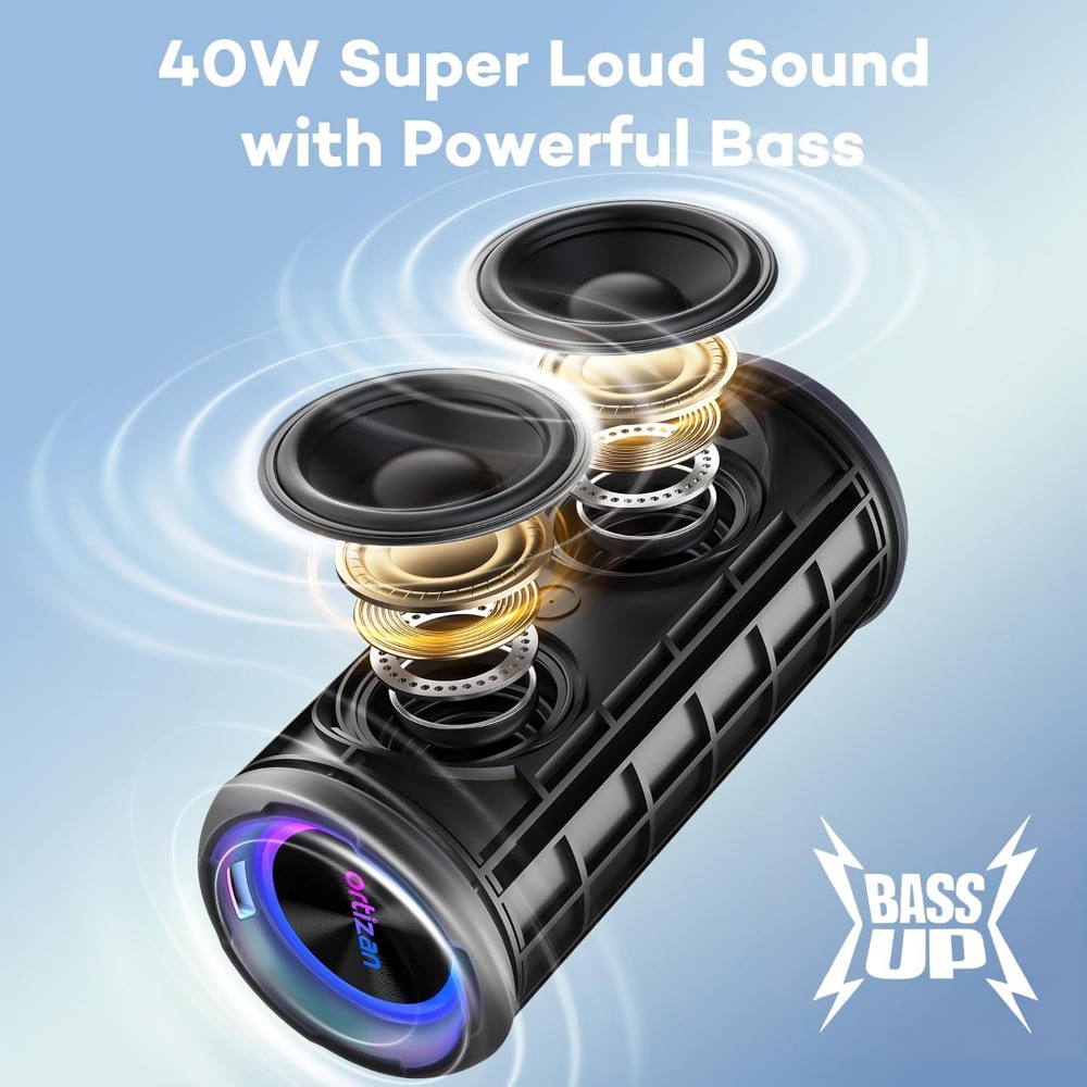 Portable Bluetooth Speaker, 40 - Bluetooth Speaker Waterproof review and price