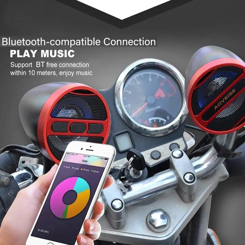 Motorcycle Bluetooth Speaker W - Bluetooth Speaker Waterproof review and price