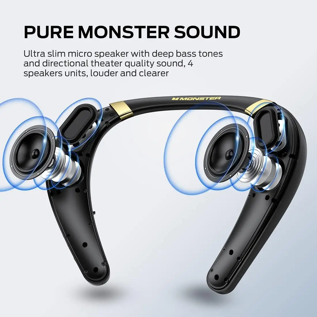 New Monster Boomerang Neck Ban - Bluetooth Speaker Waterproof review and price