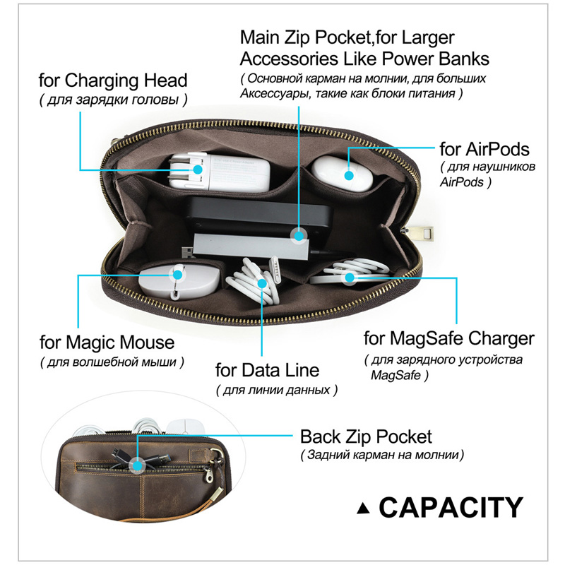 Genuine Leather Tech Pouch Mul - Electronics Gadgets In China review and price