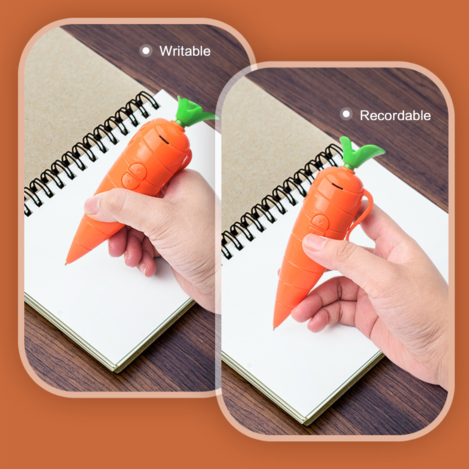 Carrot-Shaped Voice Recorder P - Voice Recorder Pen review and price